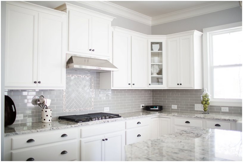 kate spade inspired white and black kitchen 