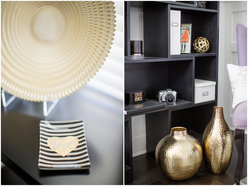 black and gold decor in home