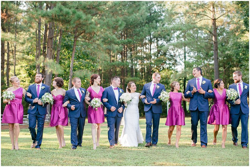 PINK AND BLUE WEDDING PARTY