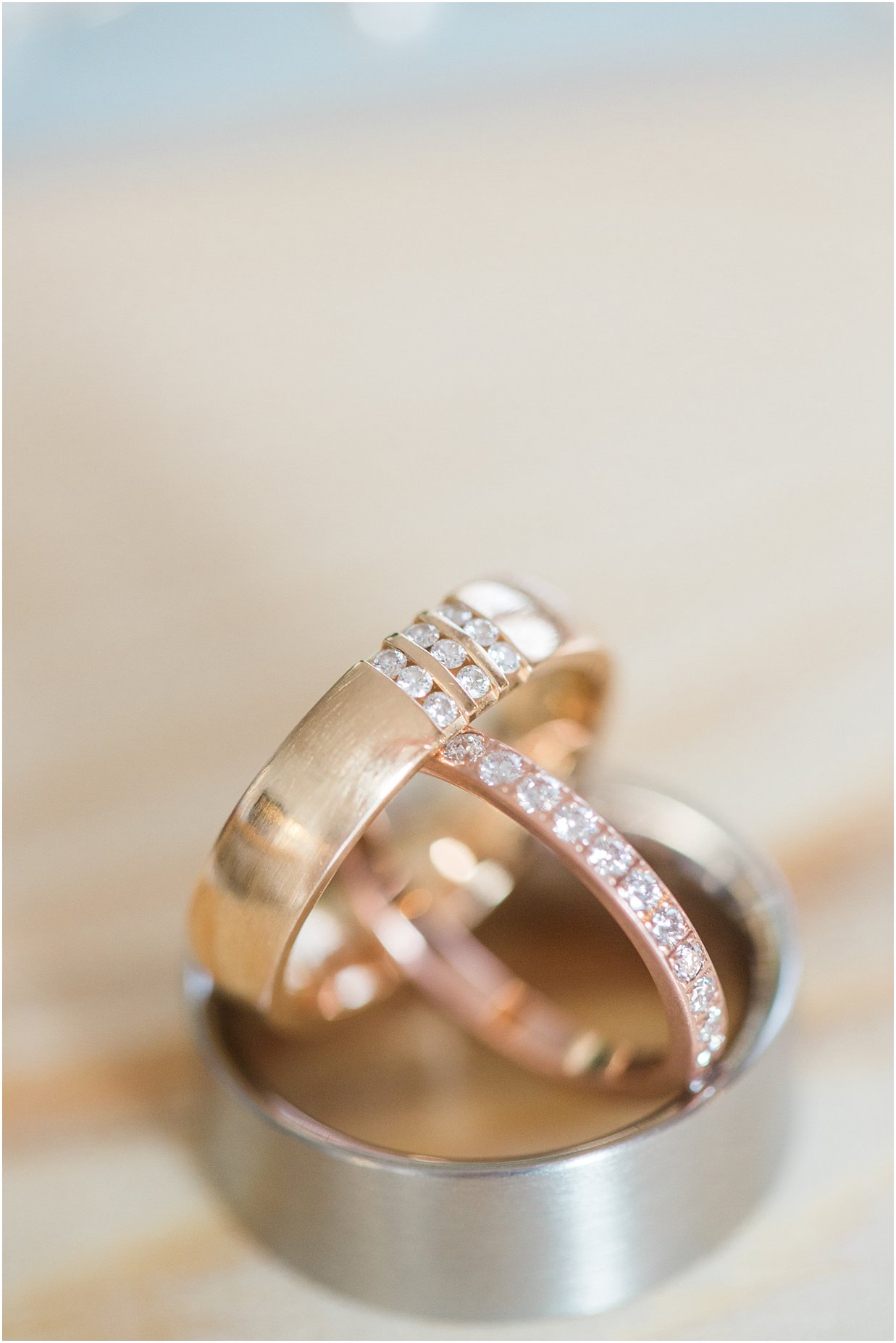 gold and diamond wedding bands