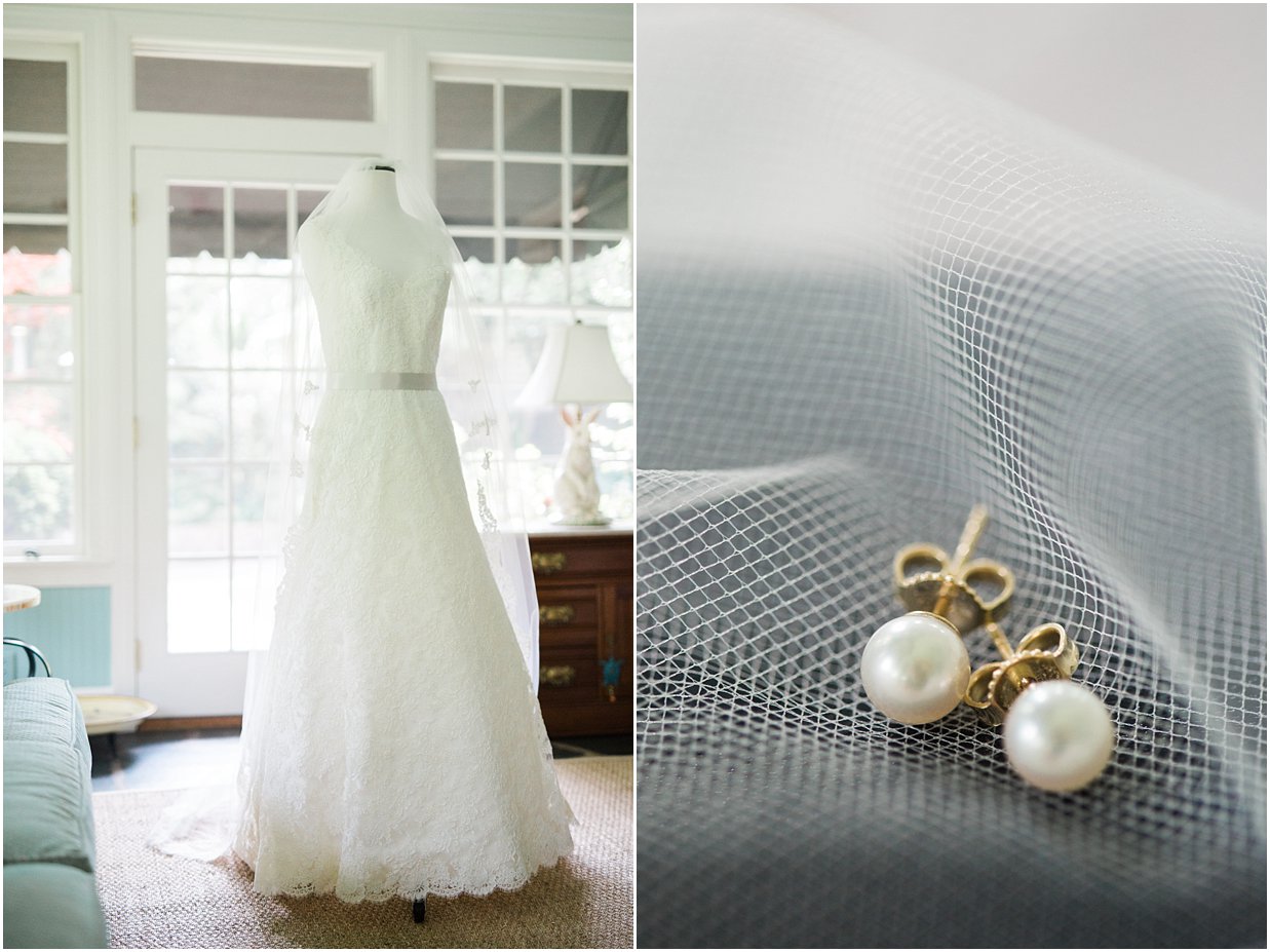 Pearl Earrings with Gown