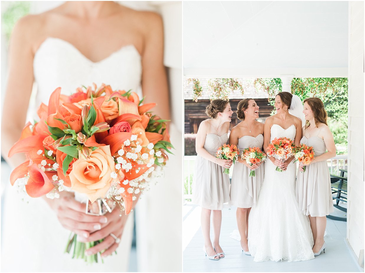 Tre Bella Florists Orange and Gray Wedding
