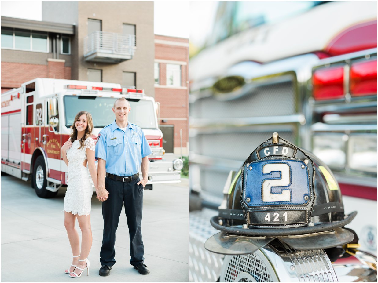 Firehouse engagement photography