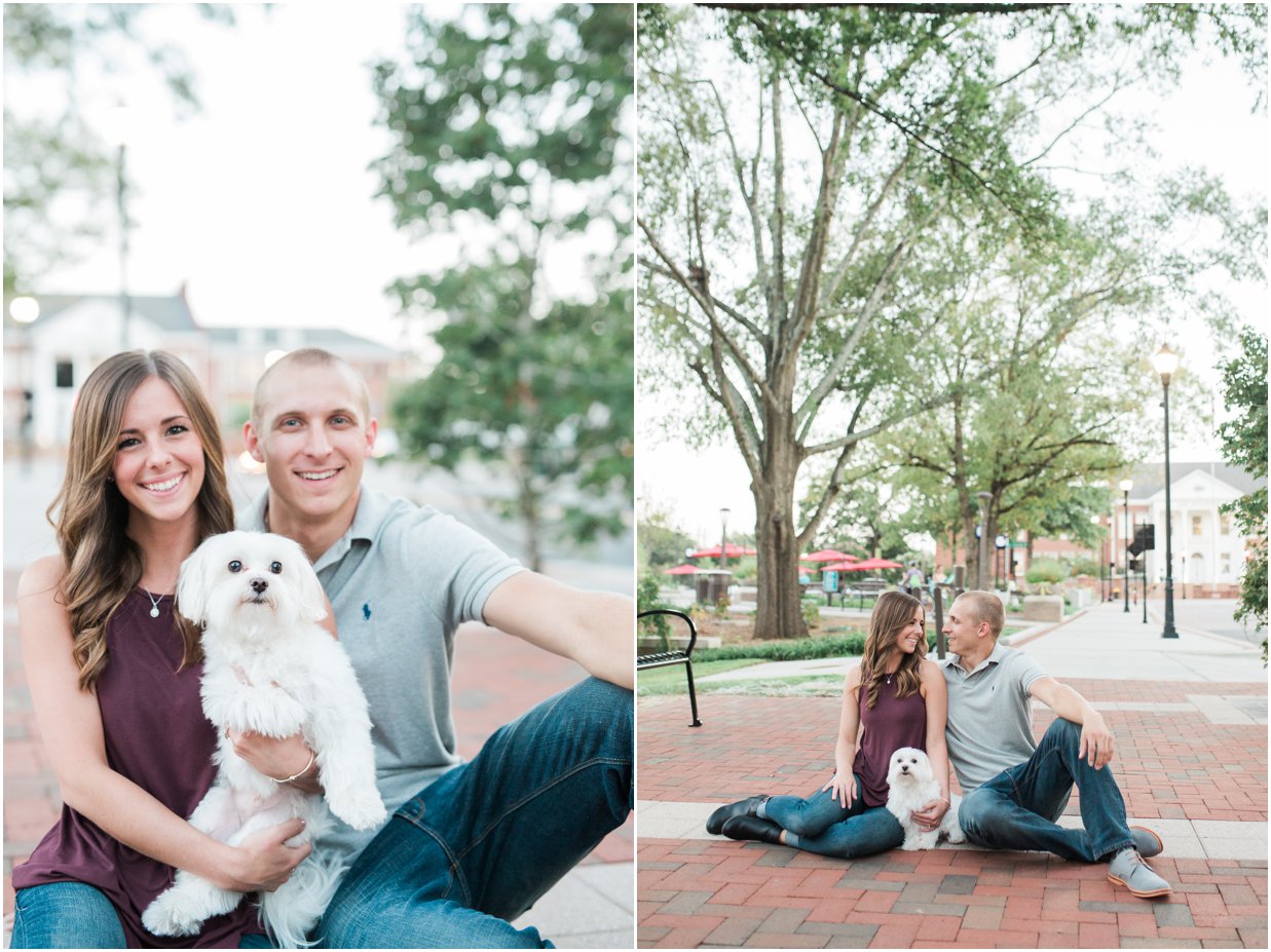 NC engagement session with dog