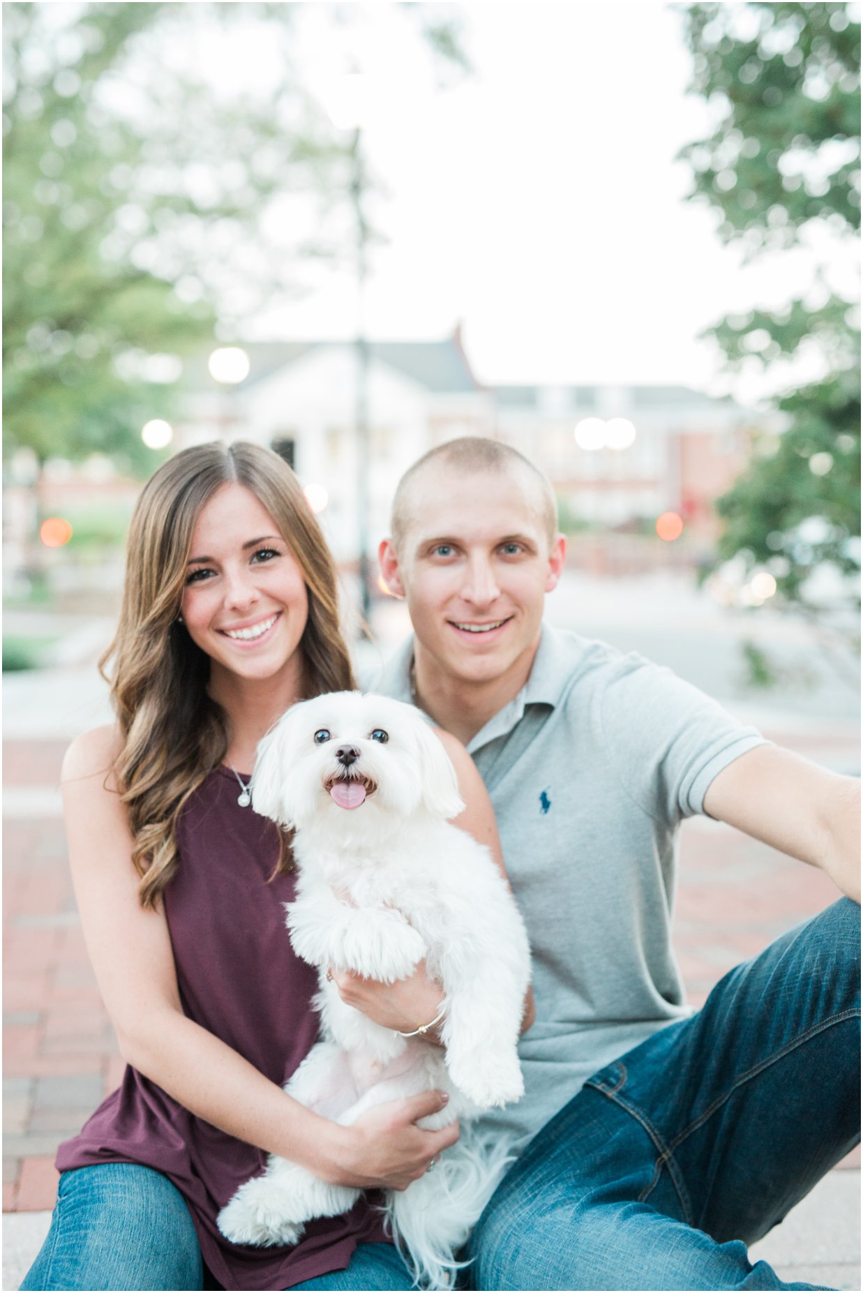 Raleigh engagement with dog