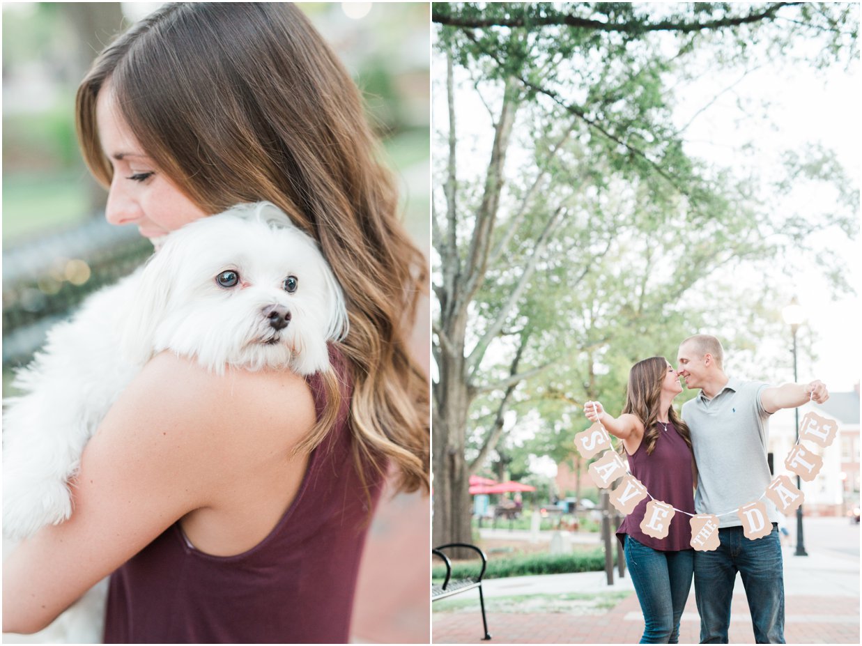 Engagement photography with pet