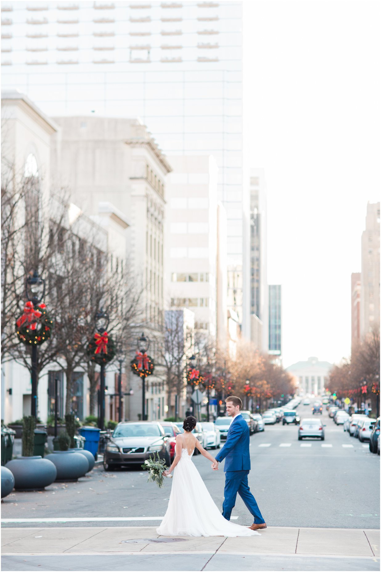 Downtown Raleigh winter wedding