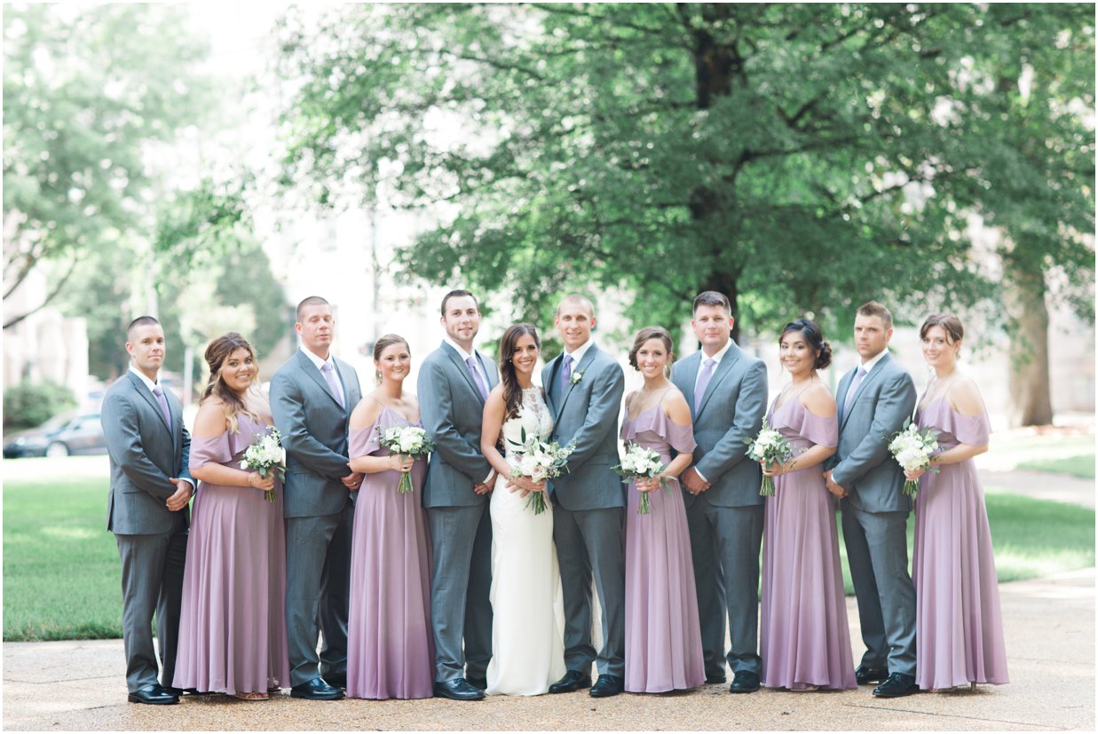 Purple and Gray wedding party