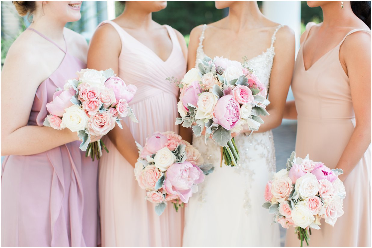 shades of pink bridesmaids