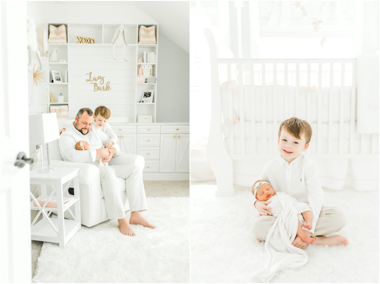 white and pink nursery