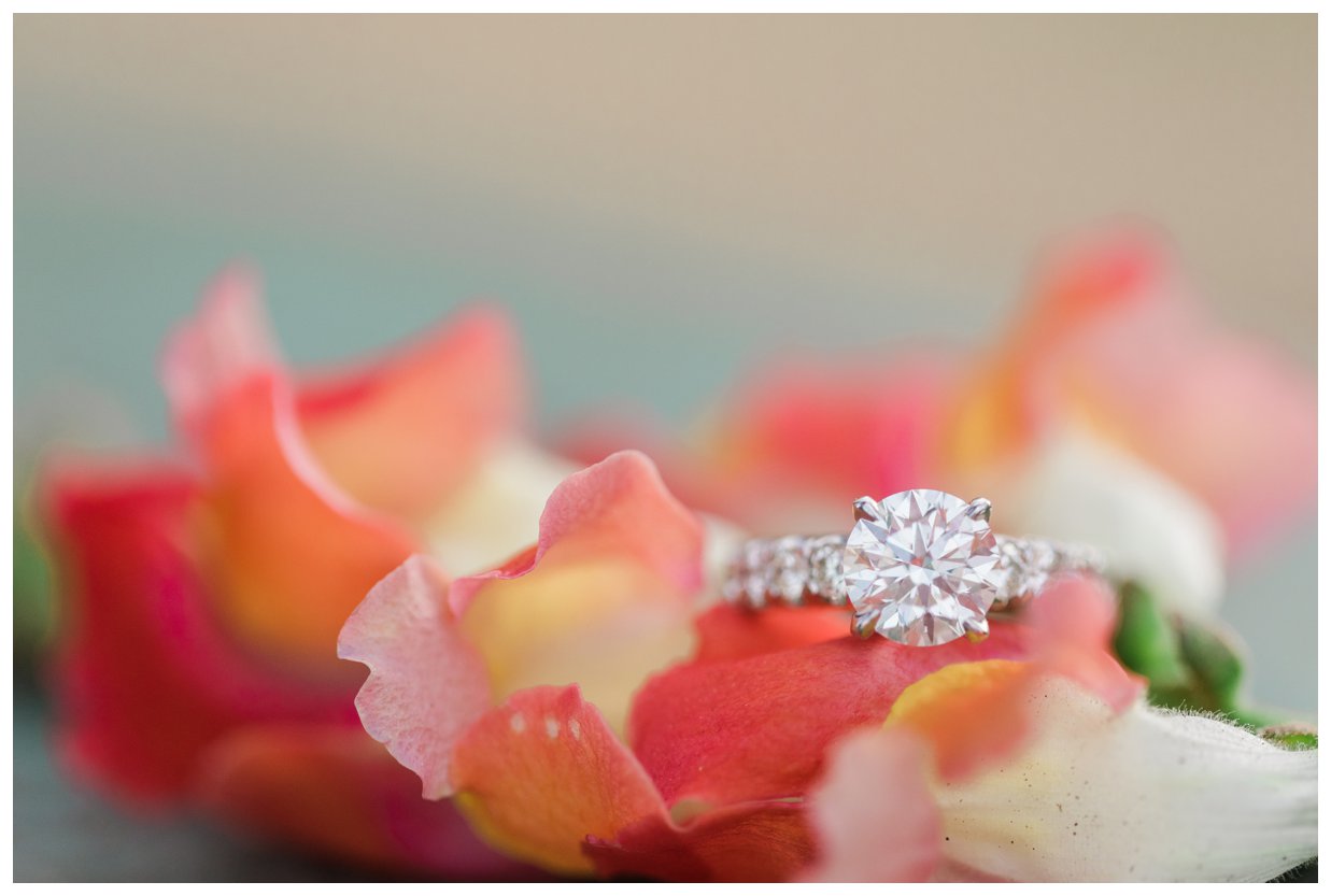 Engagement Ring on flower