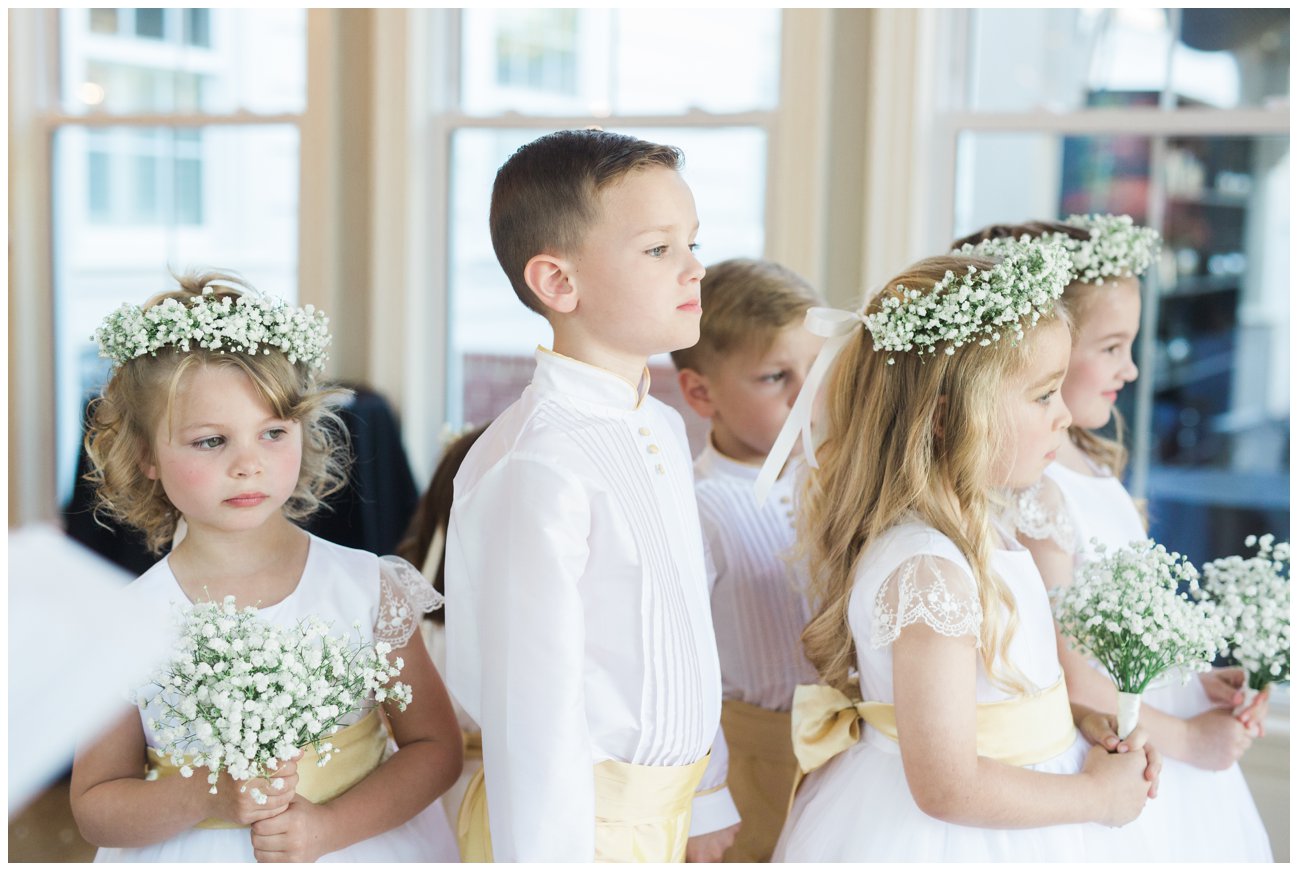 bridal party of children